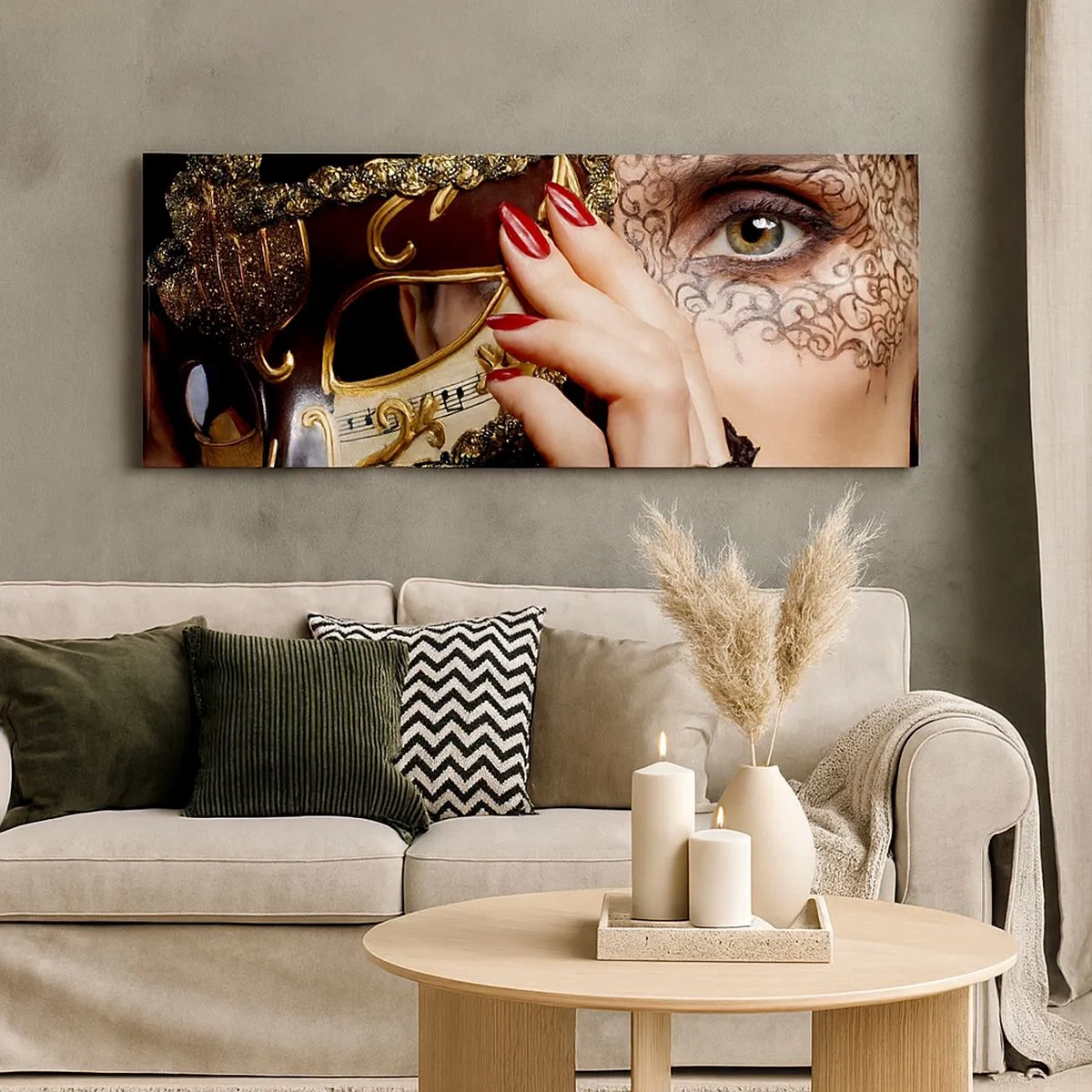 Lærredstryk - Billede på lærred - Min verden er barok - 100x40 cm