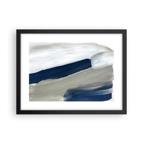 Plakat i sort ramme - Møde med det hvide - 40x30 cm