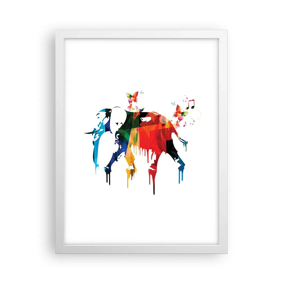 Plakat i hvid ramme - Alle kan danse - 30x40 cm