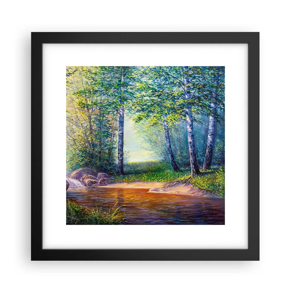 Plakat i sort ramme - Idylliske omgivelser - 30x30 cm