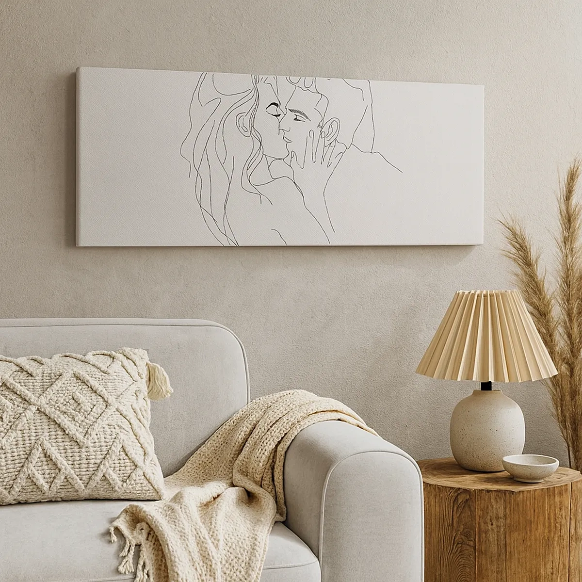 Lærredstryk - Billede på lærred - I samme linje - 30x30 cm