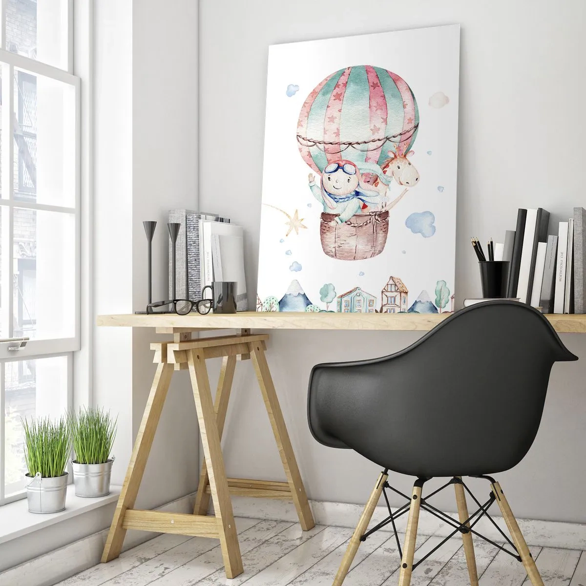 Billede på glas - Vi er snart tilbage! - 80x120 cm