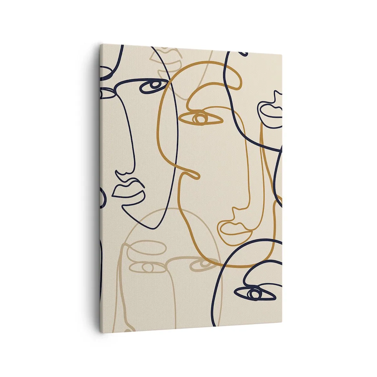 Lærredstryk - Billede på lærred - Portræt ganget med hinanden - 50x70 cm