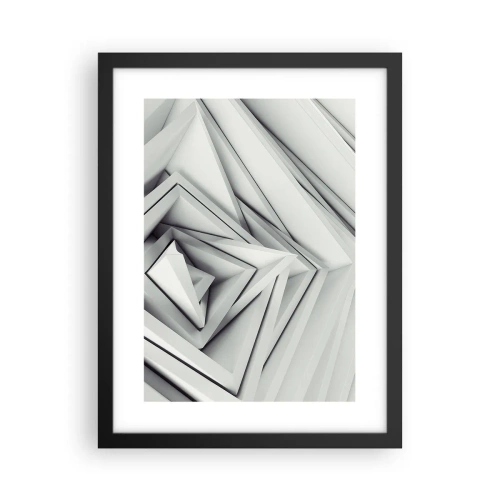 Plakat i sort ramme - Skarpe vinkler knopper - 30x40 cm