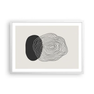 Plakat i hvid ramme - Varighed og vibration - 70x50 cm