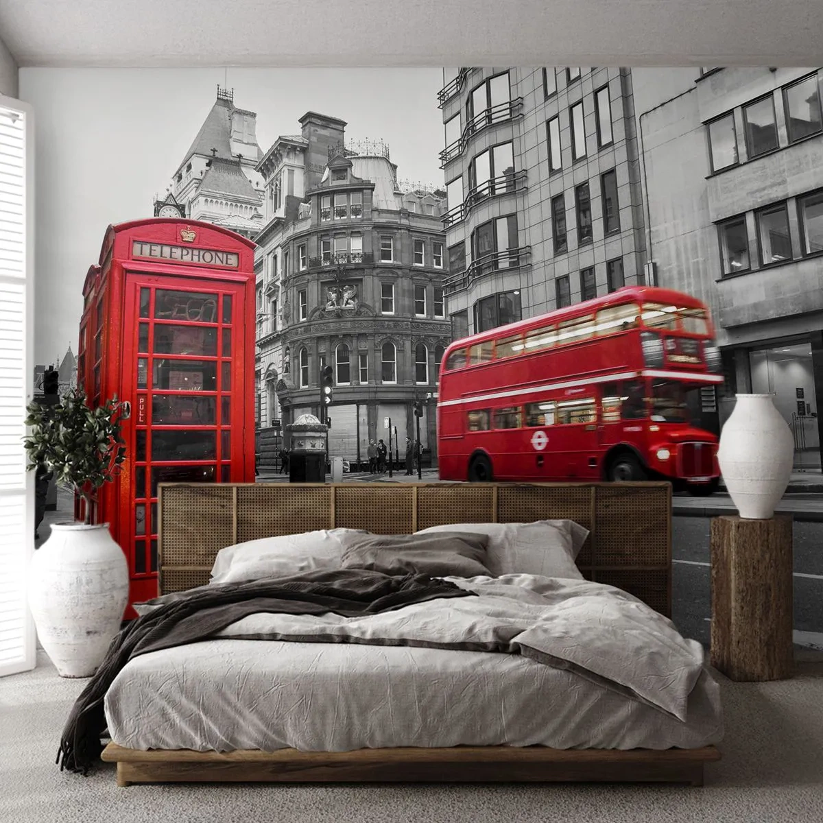 Fototapet Premium Sand - Den rødeste i Europa - By, London, Arkitektur - 100x70 cm