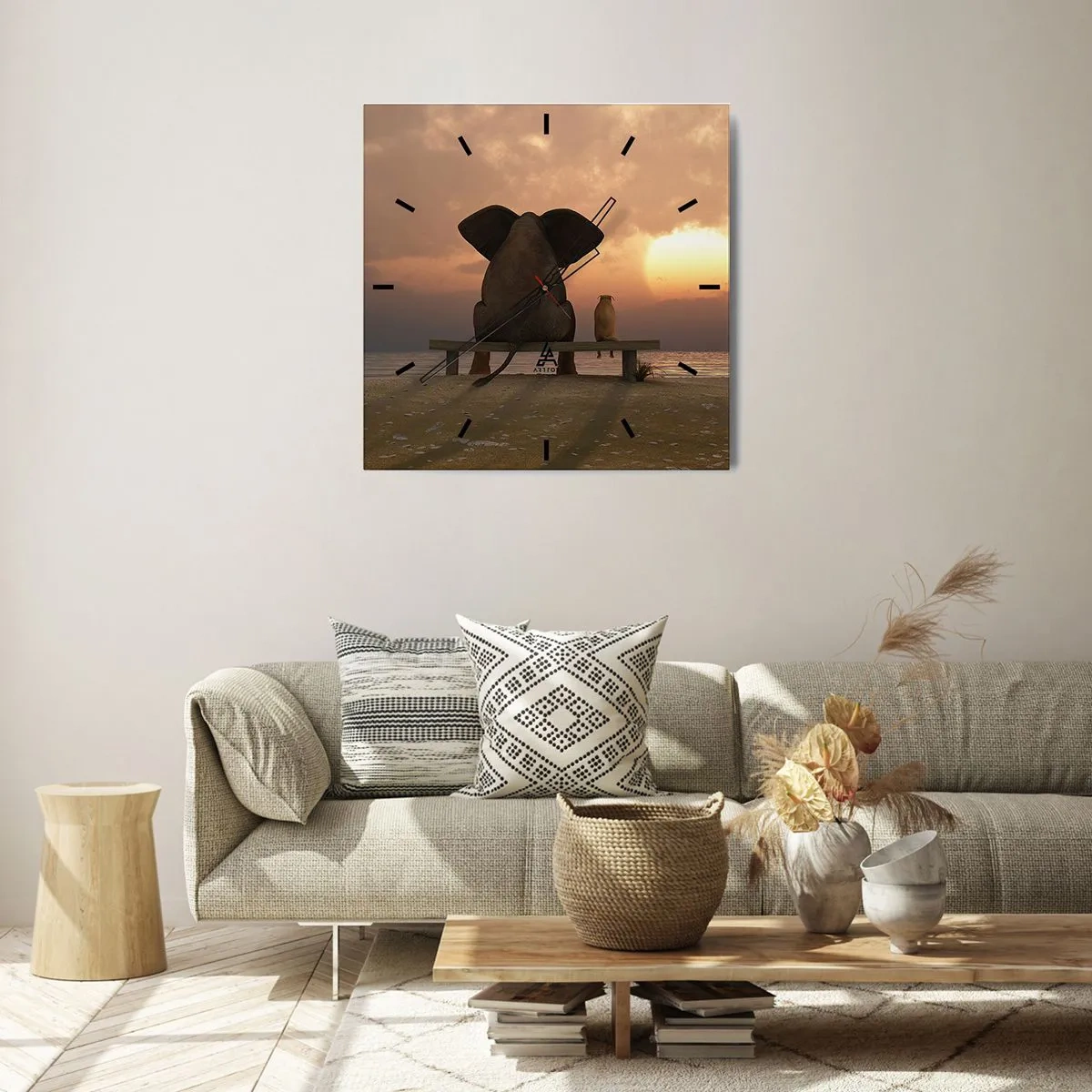 Vægur, Uret - Det er godt at være stille sammen - 40x40 cm