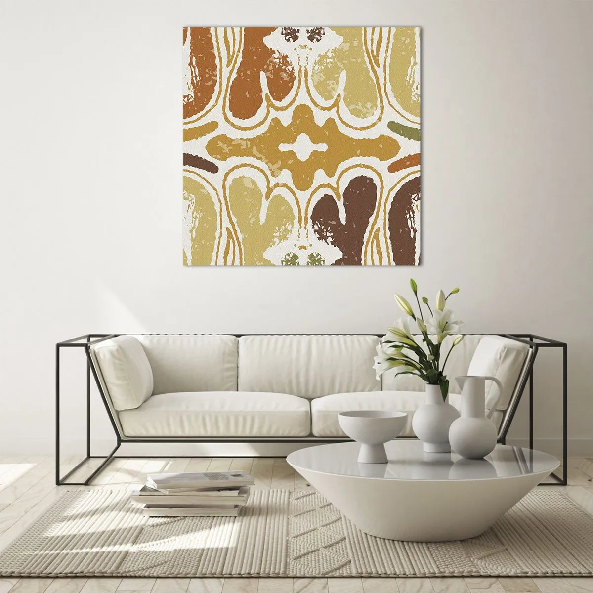 Billede på glas - Sentimental abstraktion - 70x70 cm