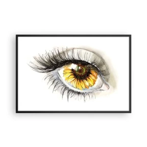 Plakat i sort ramme - Et look lige så varmt som sommeren - 91x61 cm