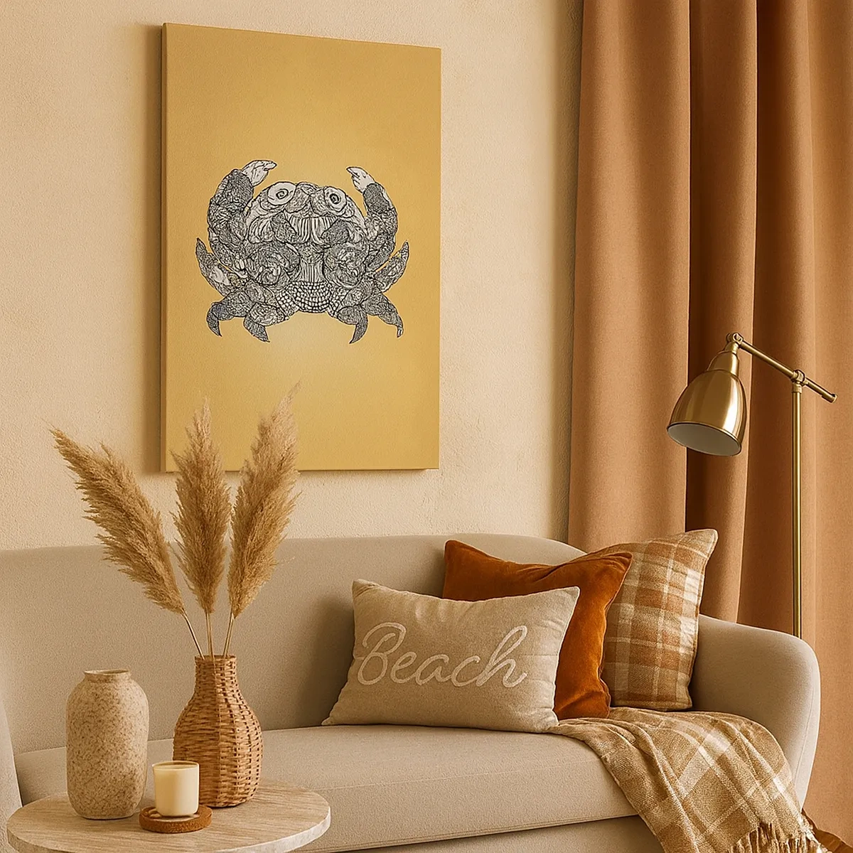 Lærredstryk - Billede på lærred - Fortællinger om hr. krabbe - 50x70 cm