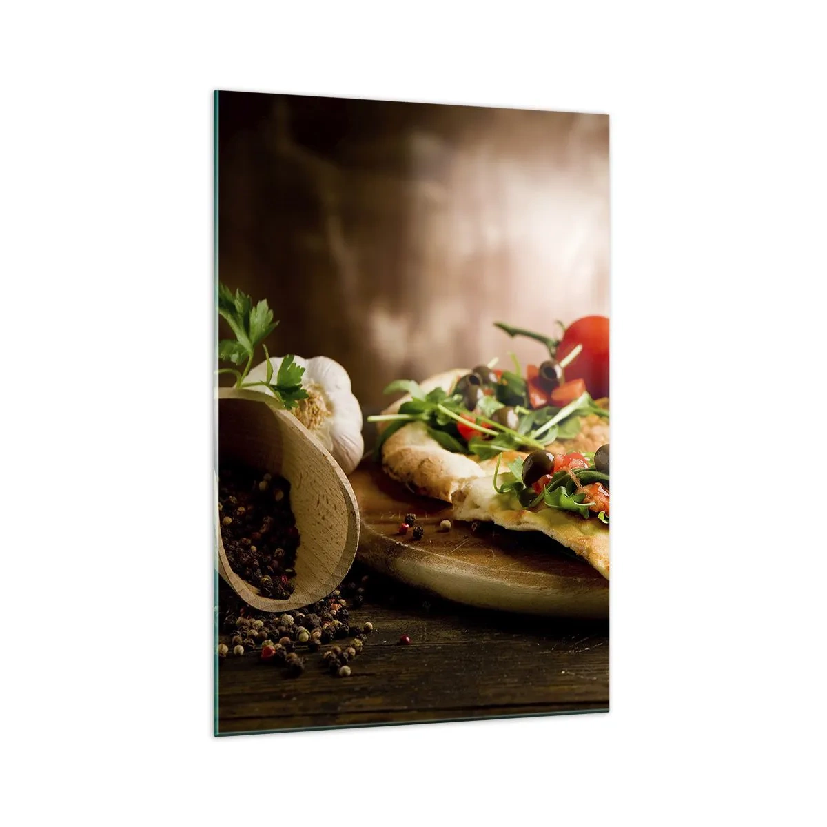 Billede på glas - Direkte fra ovnen og fra haven - 70x100 cm