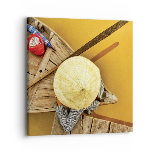 Lærredstryk - Billede på lærred - Livet på den gule flod - 30x30 cm