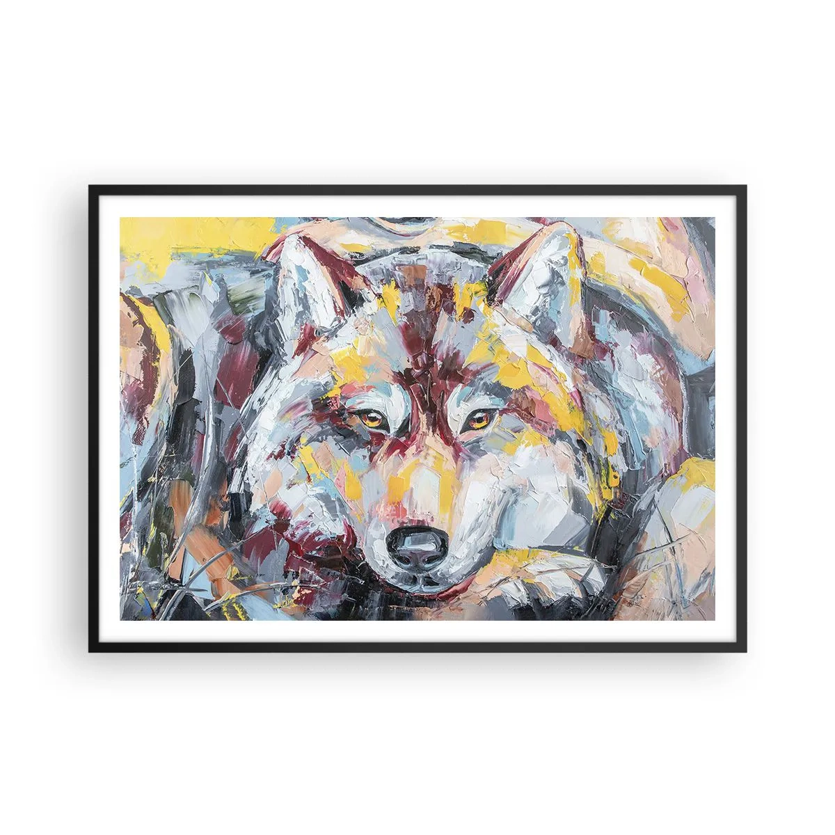 Plakat i sort ramme - Fred blandt kære - 100x70 cm