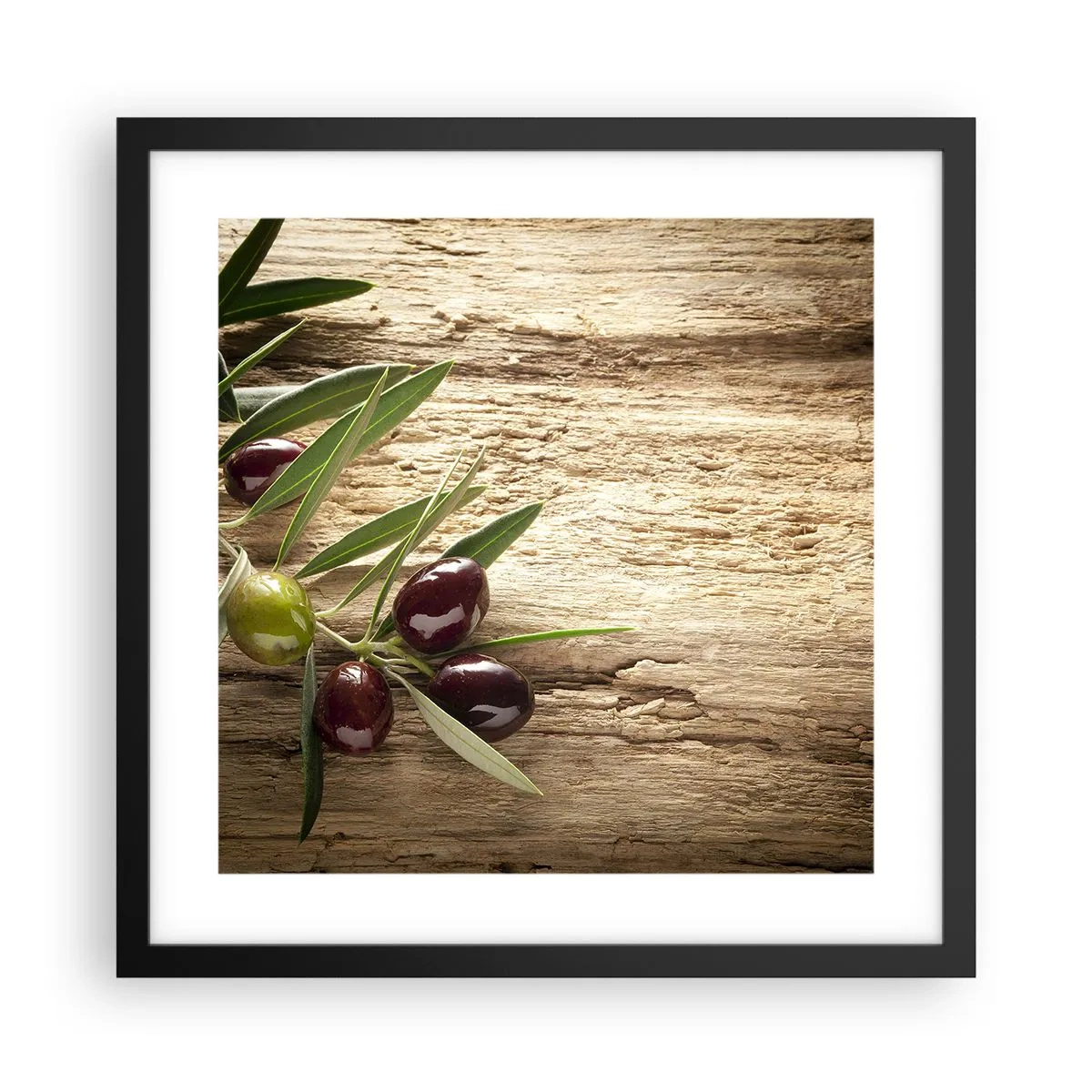 Plakat i sort ramme - Lige fra naturen - 40x40 cm