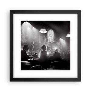 Plakat i sort ramme - I en jazzet stemning - 30x30 cm