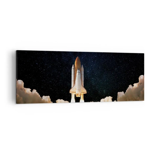 Lærredstryk - Billede på lærred - Ad astra! - 140x50 cm