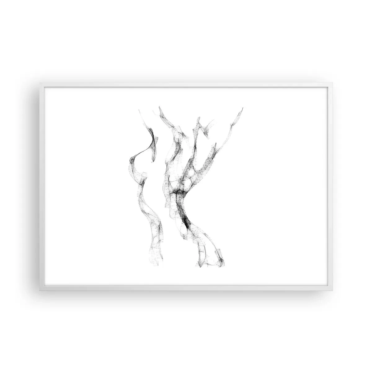 Plakat i hvid ramme - Smuk og stærk - 100x70 cm