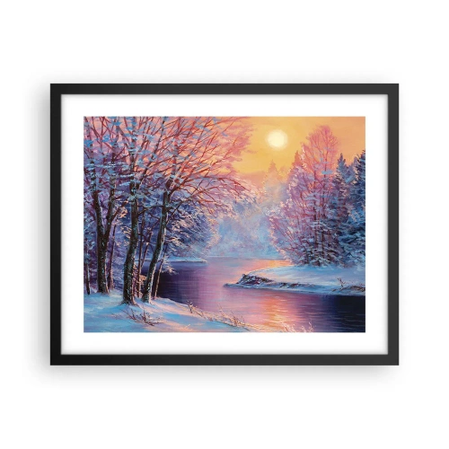 Plakat i sort ramme - Vinterens farver - 50x40 cm