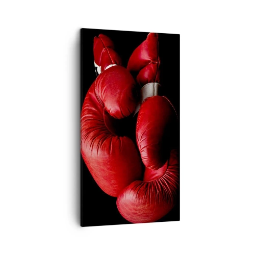 Lærredstryk - Billede på lærred - Kampens spænding bag os - 45x80 cm