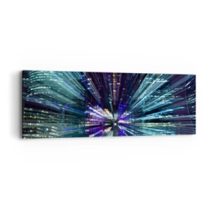 Lærredstryk - Billede på lærred - Overgang til hyperrummet - 90x30 cm