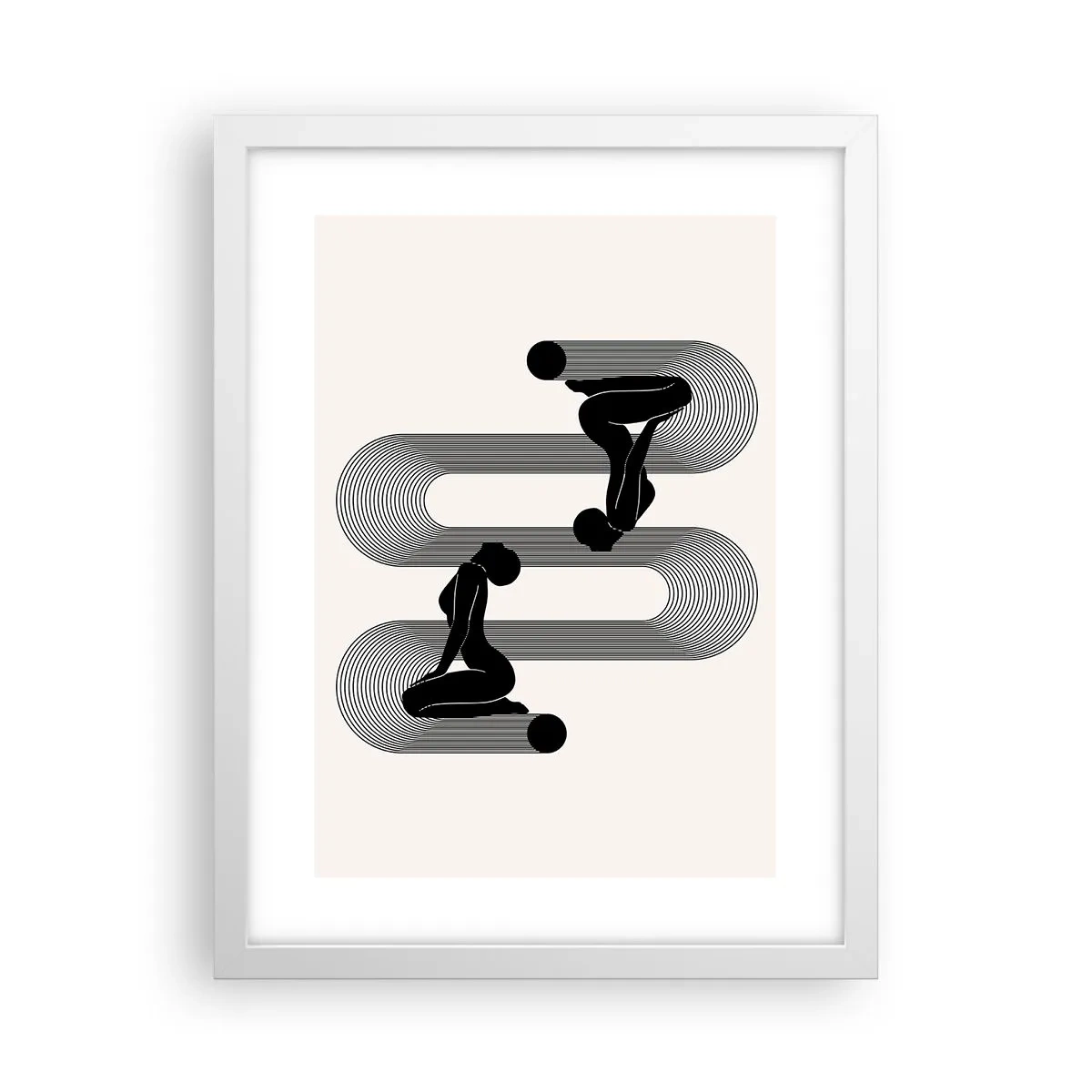 Plakat i hvid ramme - Sensuel symmetri - 30x40 cm