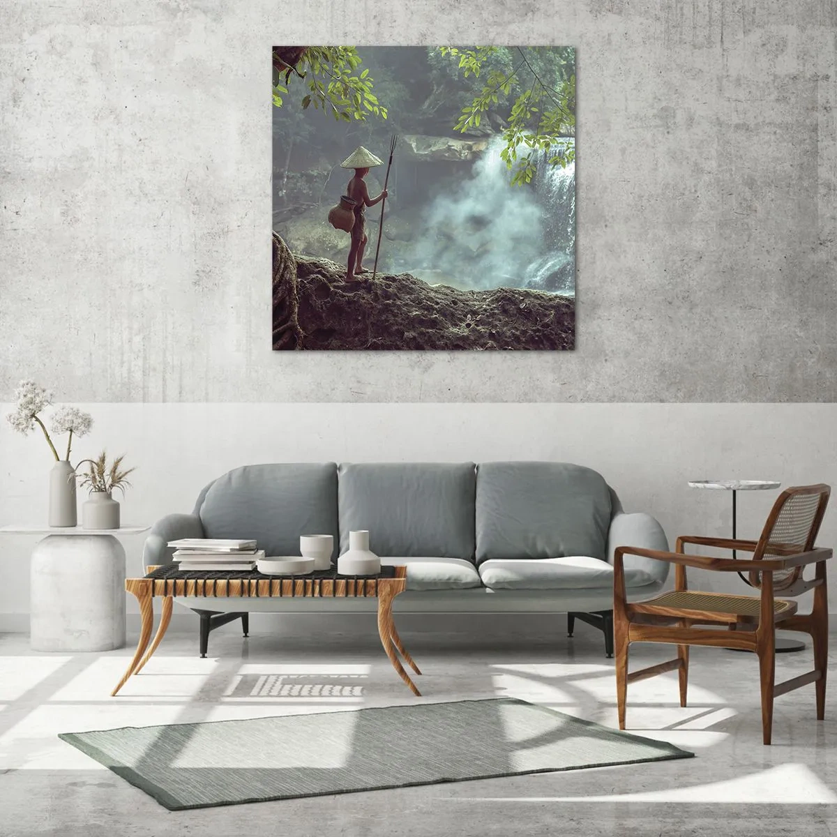 Billede på glas - Venlig med naturen - 60x60 cm