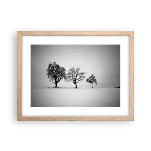 Plakat i ramme af lyst egetræ - Hvad drømmer de om? - 40x30 cm