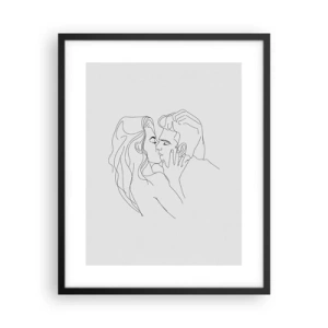 Plakat i sort ramme - I samme linje - 40x50 cm