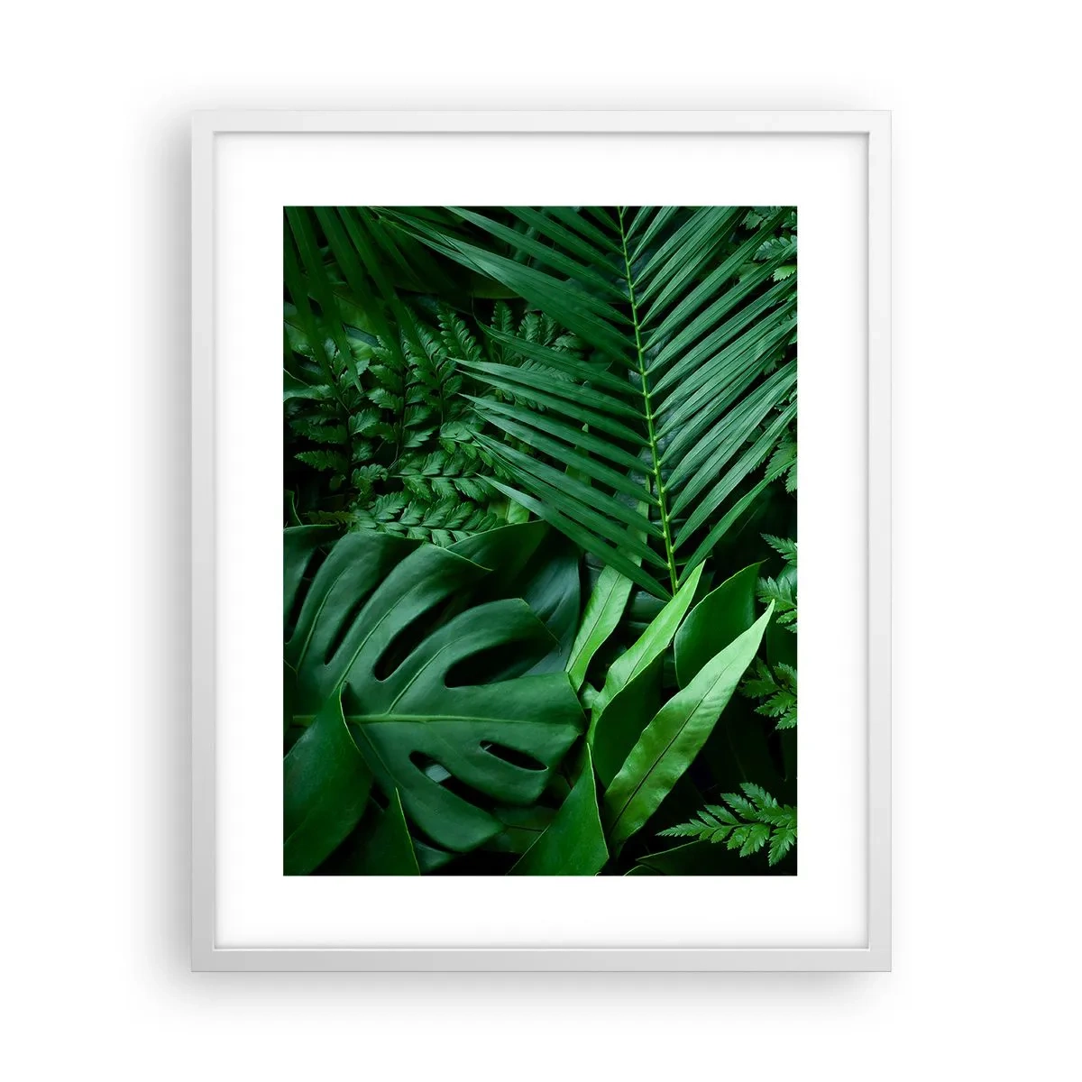 Plakat i hvid ramme - Kranset i grønt - 40x50 cm