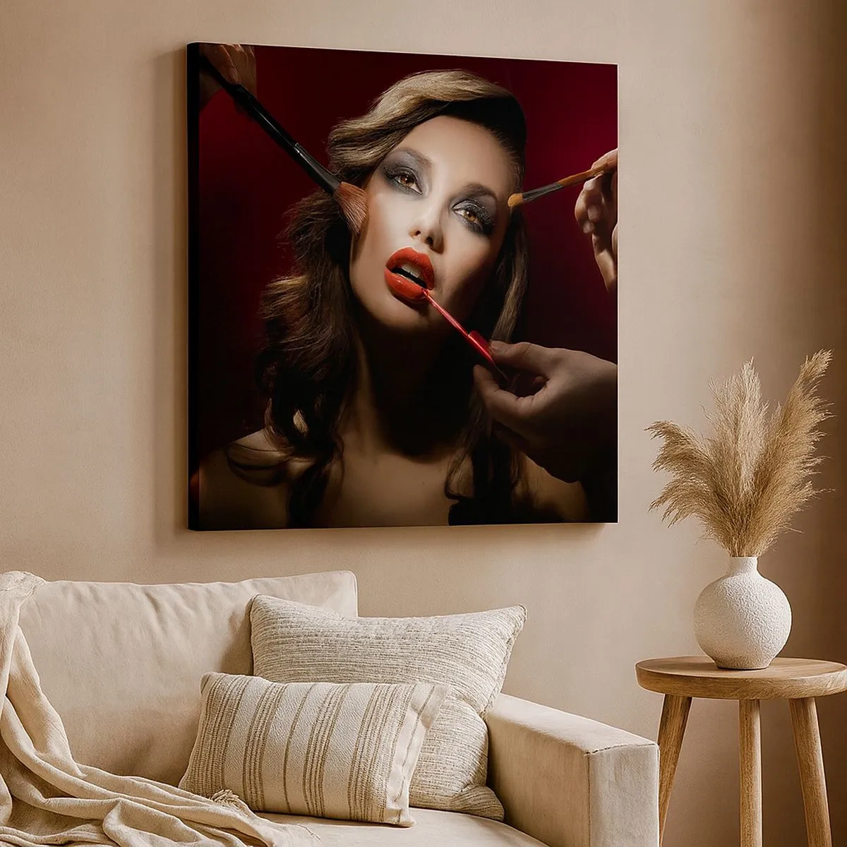 Lærredstryk - Billede på lærred - Smukke drømmende - 30x30 cm