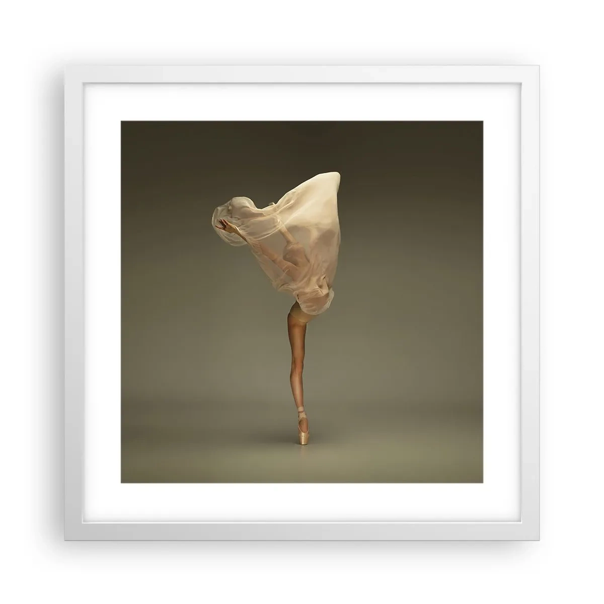 Plakat i hvid ramme - Den er ved at flyve - 40x40 cm