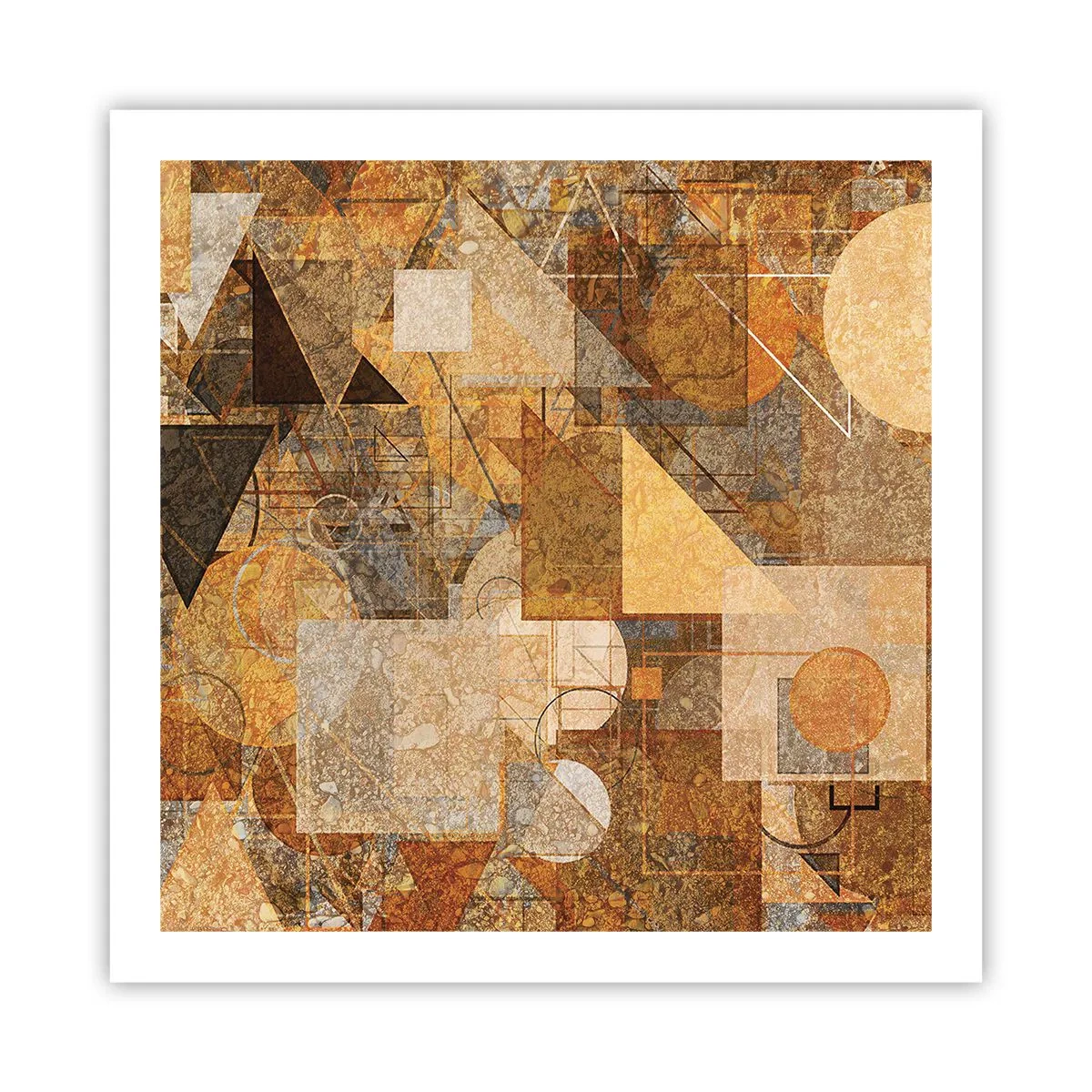 Plakat - Kubistisk bronzeundersøgelse - 60x60 cm