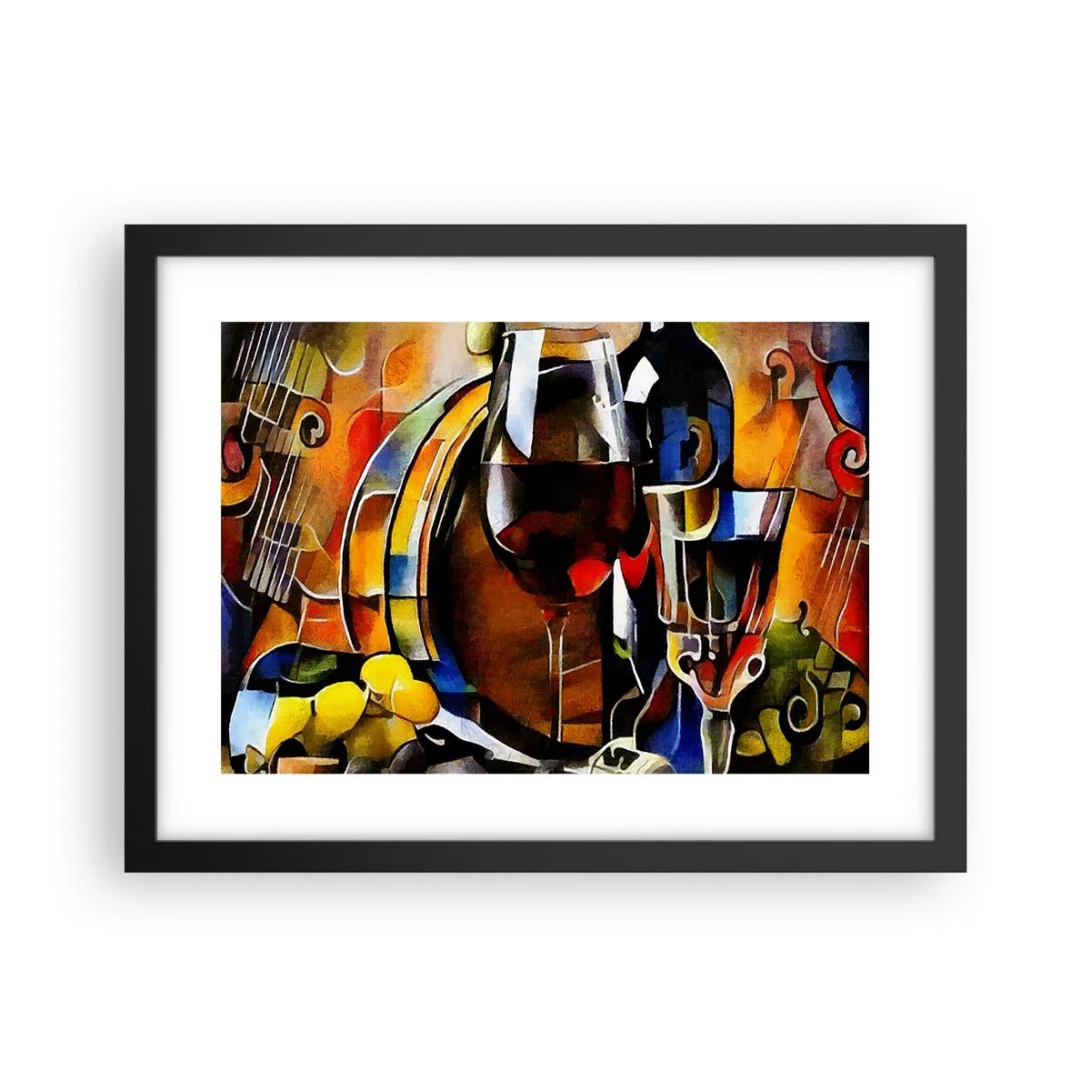 Plakat i sort ramme - Og verden bliver mere farverig - 40x30 cm