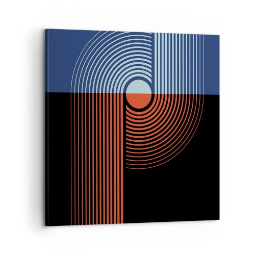 Lærredstryk - Billede på lærred - I en geometrisk omfavnelse - 60x60 cm