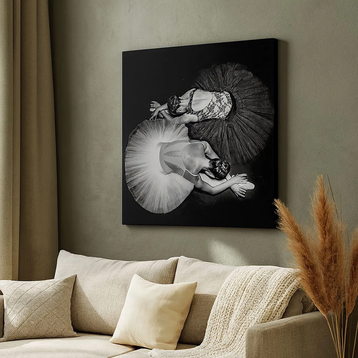 Lærredstryk - Billede på lærred - Yin og yang - den perfekte balance - 30x30 cm