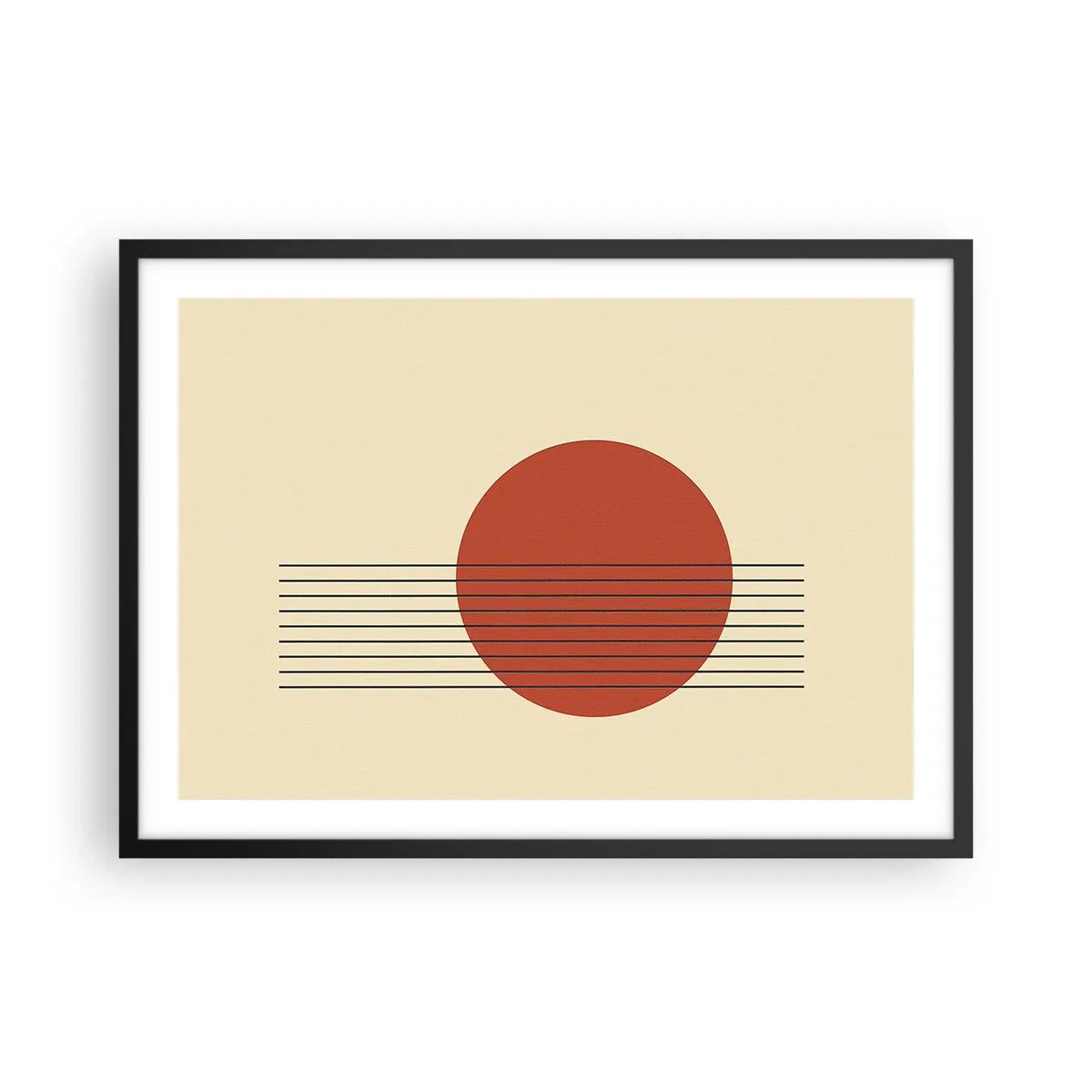 Plakat i sort ramme - Og så videre - 70x50 cm