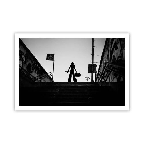 Plakat - Vandring i byen - 91x61 cm