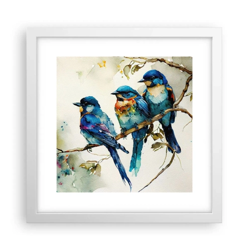 Plakat i hvid ramme - Er han fornærmet? - 30x30 cm