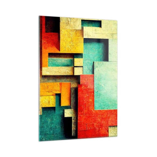 Billede på glas - Festival for rette vinkler - 50x70 cm