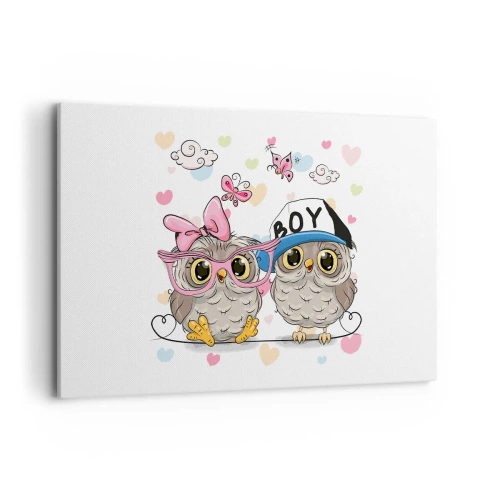 Lærredstryk - Billede på lærred - Lad os elske hinanden! - 120x80 cm