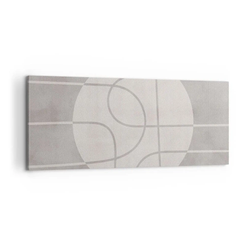 Lærredstryk - Billede på lærred - Cirkulær og lige frem - 100x40 cm