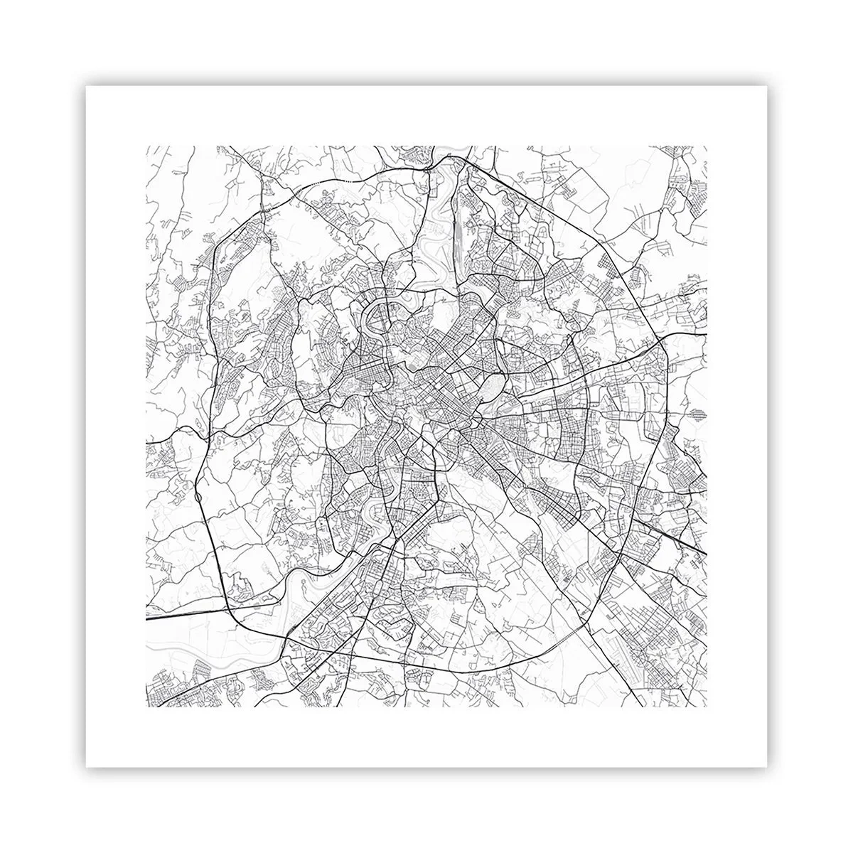 Plakat - Romersk cirkel - 40x40 cm