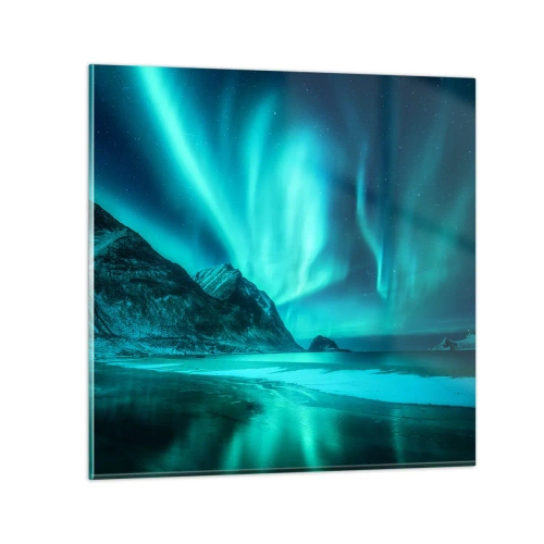 Billede på glas - Nordens vidundere - 70x70 cm