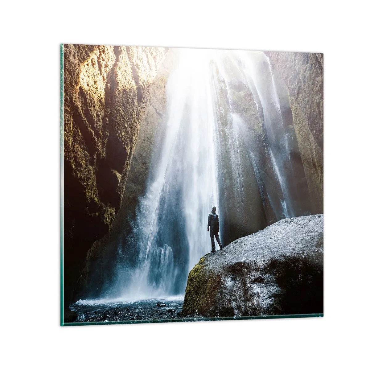 Billede på glas - Genskabelse af proportioner - 50x50 cm