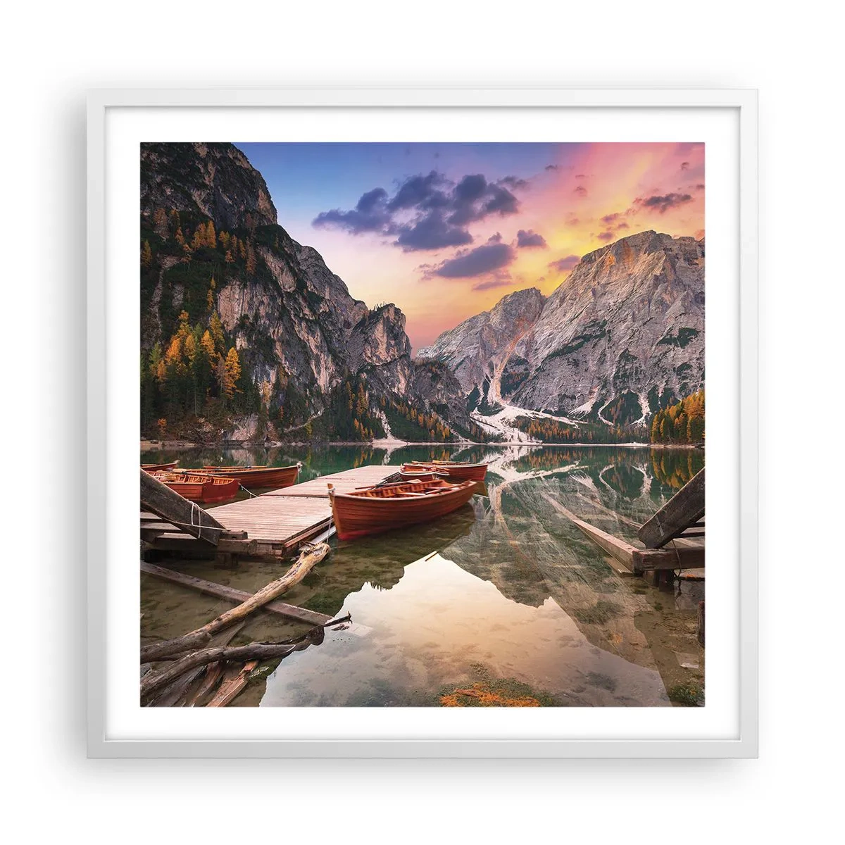 Plakat i hvid ramme - Dagens løfte - 60x60 cm