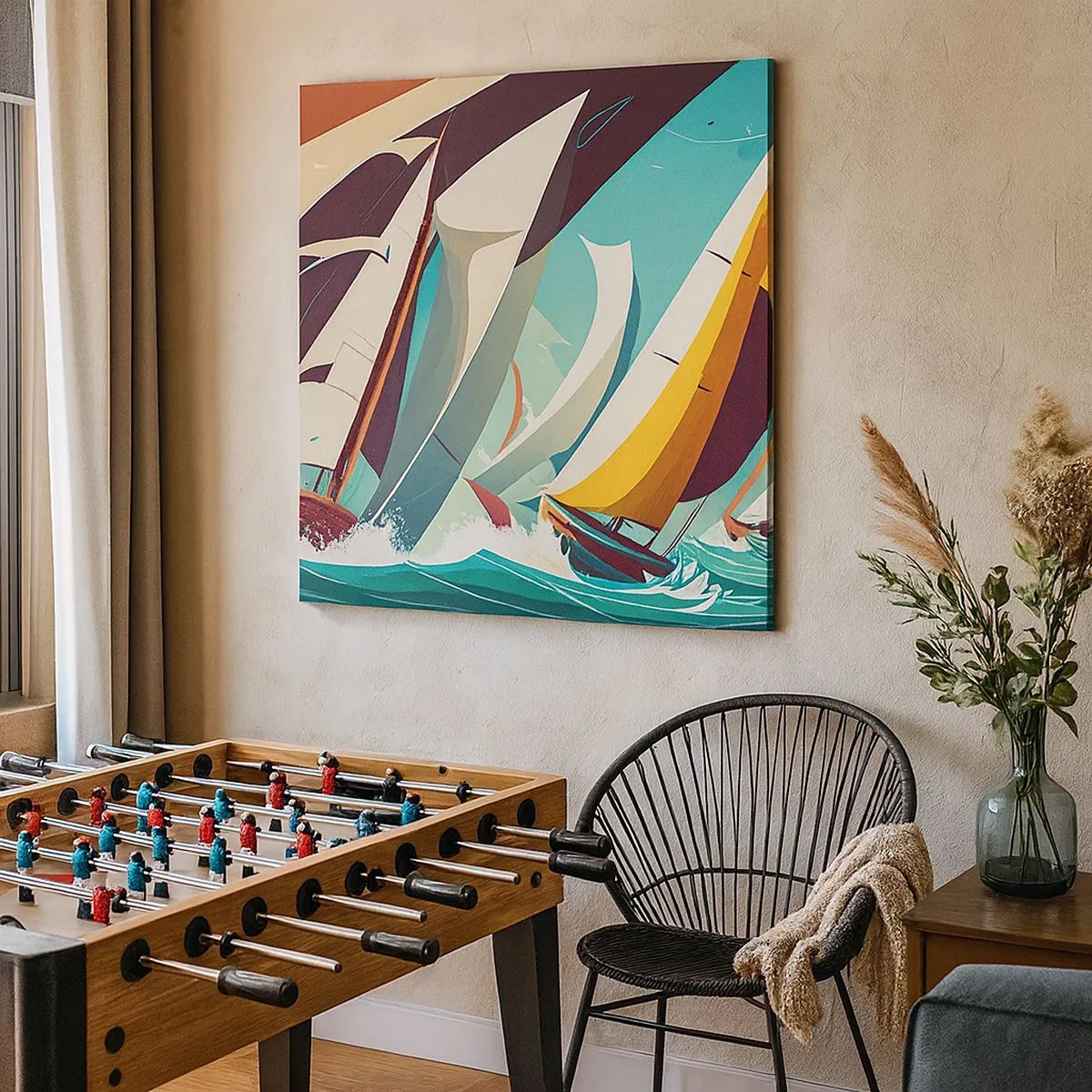 Lærredstryk - Billede på lærred - Tæt på og personligt med elementerne - 30x30 cm