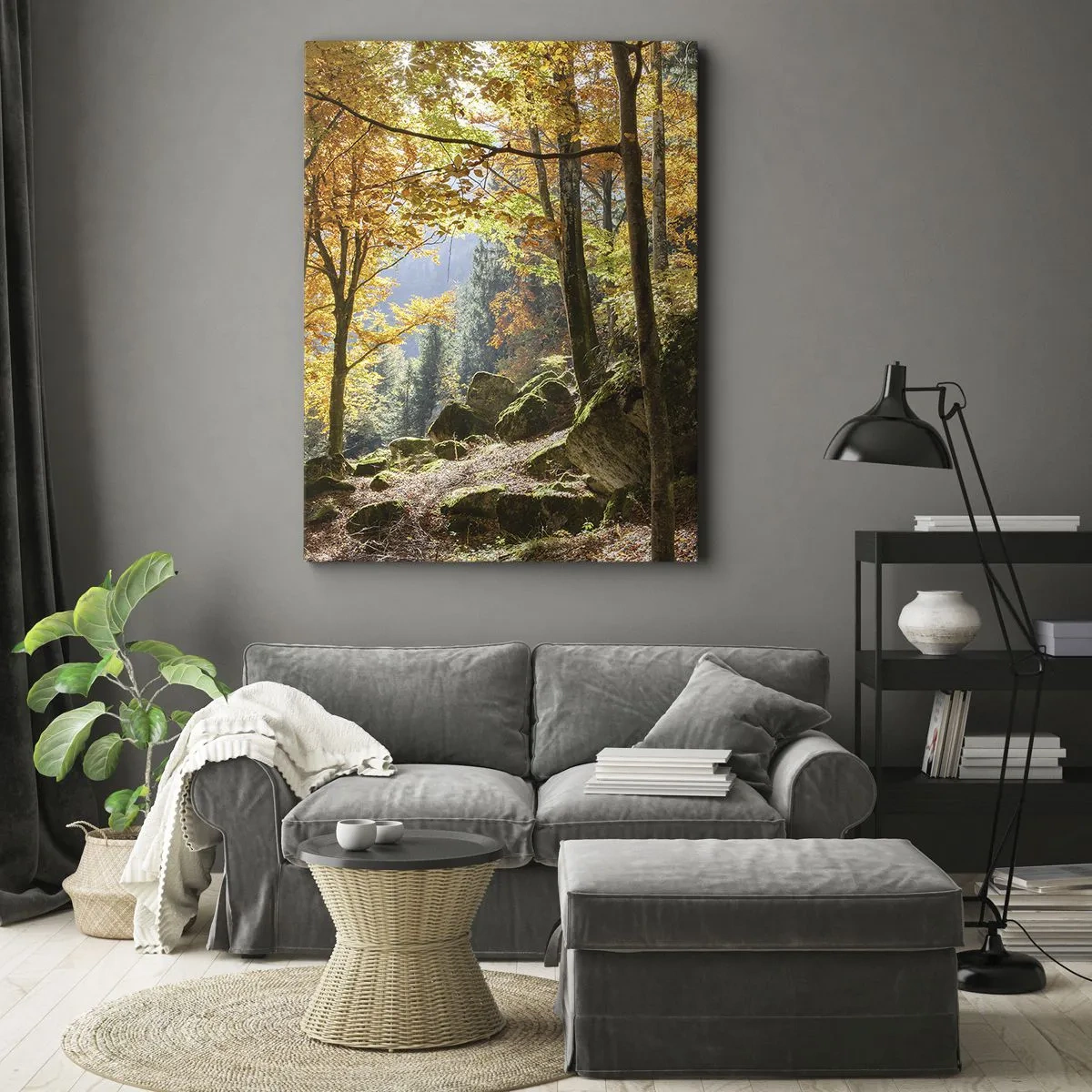 Lærredstryk - Billede på lærred - Tid til at slappe af - 65x120 cm