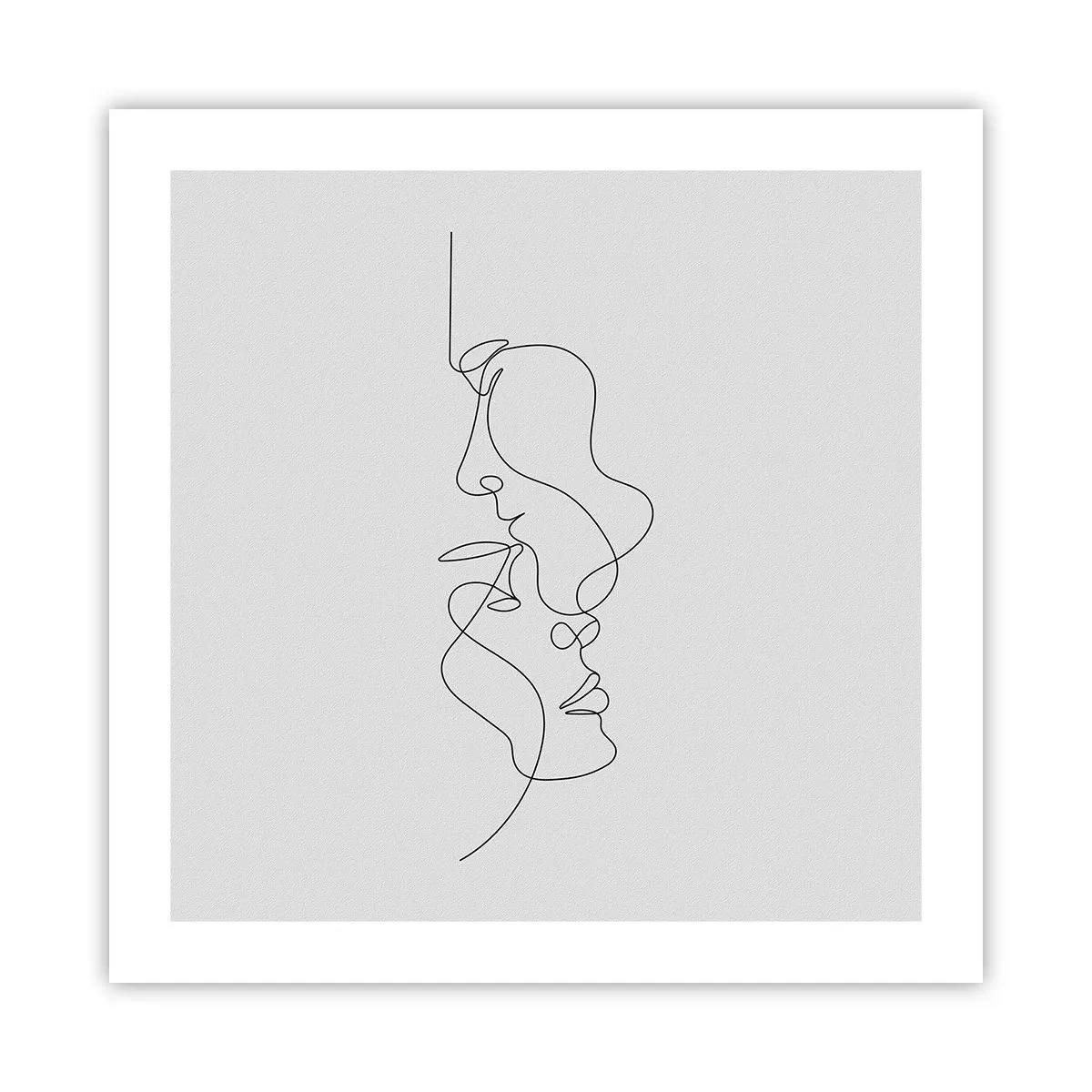 Plakat - Gløderne af glubende begær - 50x50 cm