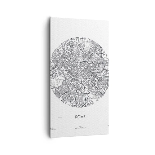 Lærredstryk - Billede på lærred - Anatomi af Rom - 55x100 cm