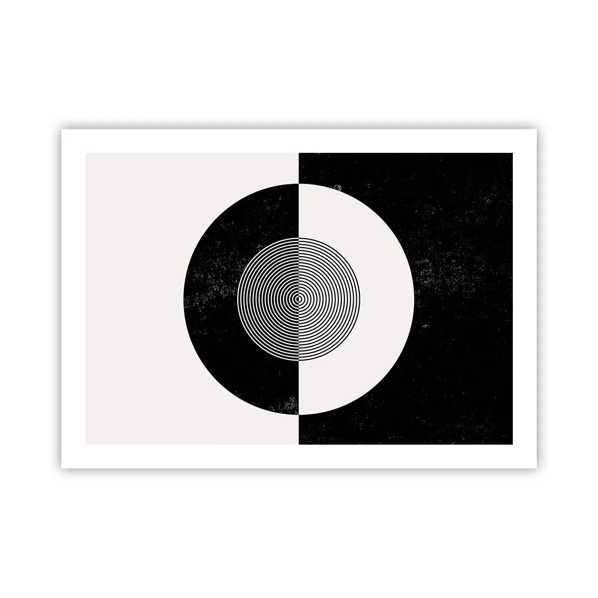 Plakat - Harmoni i sort og hvidt - 70x50 cm